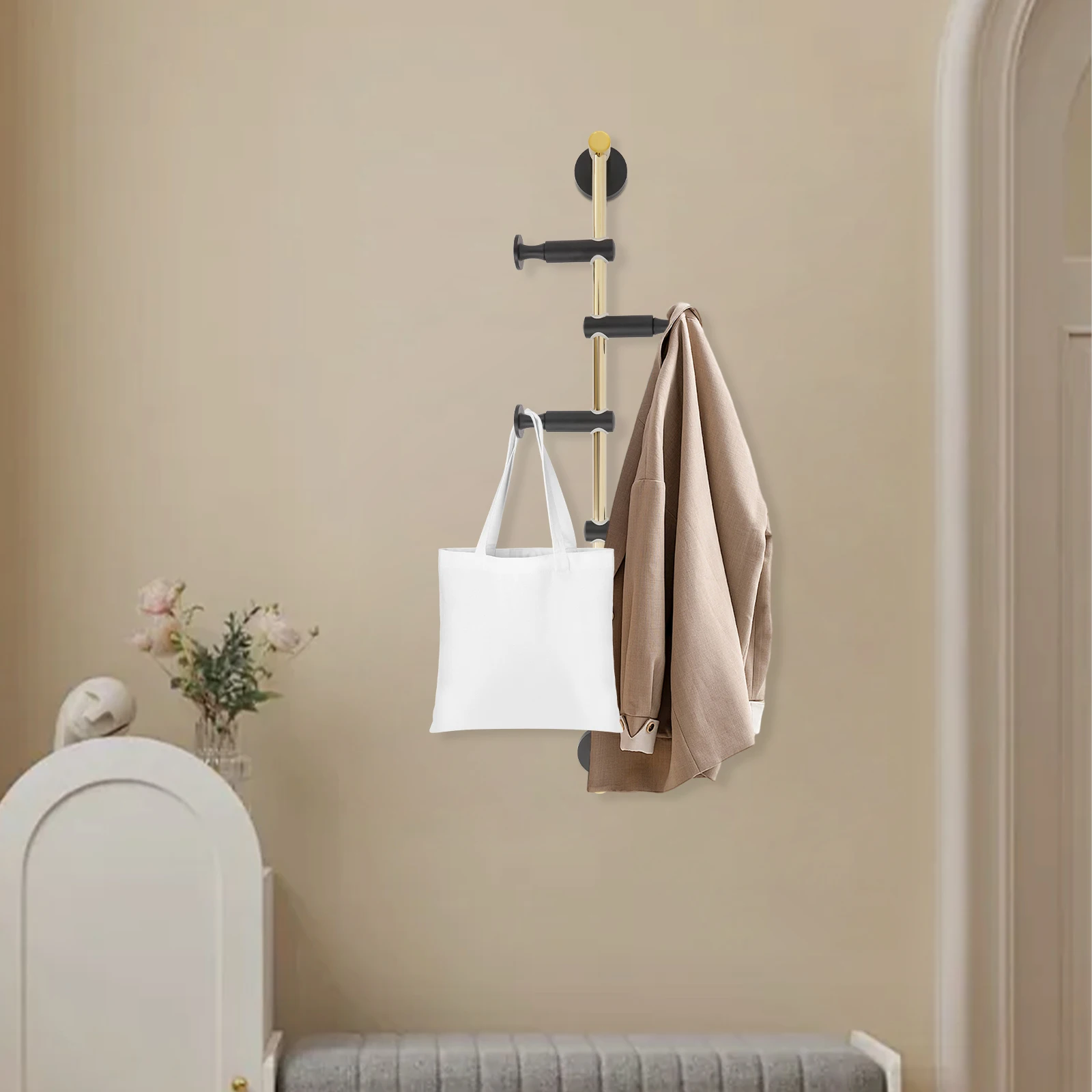 Copper 60x7cm Solid 6-hook Coat Rack 180 Rotating Wall-mounted Load-bearing 11-22 Lbs Stacking-free Storage Rack
Copper 60x7cm Solid 6-hook Coat Rack 180 Rotating Wall-mounted Load-bearing 11-22 Lbs Stacking-free Storage Rack