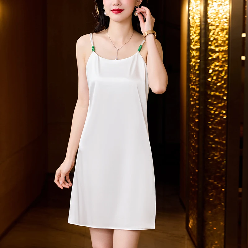 Summer Women Dress Camisole Long Dress Satin White Dresses 2025 Fashion Basic Backless Women Clothing Birthday Dress for Women
Summer Women Dress Camisole Long Dress Satin White Dresses 2025 Fashion Basic Backless Women Clothing Birthday Dress for Women