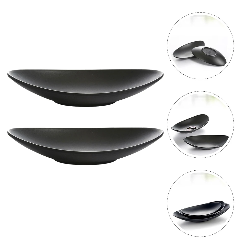 2 Pcs Black Plates Matte Japanese Sushi Snack Seafood Dessert Tray Food Storage Kitchen Tableware W4207
2 Pcs Black Plates Matte Japanese Sushi Snack Seafood Dessert Tray Food Storage Kitchen Tableware W4207