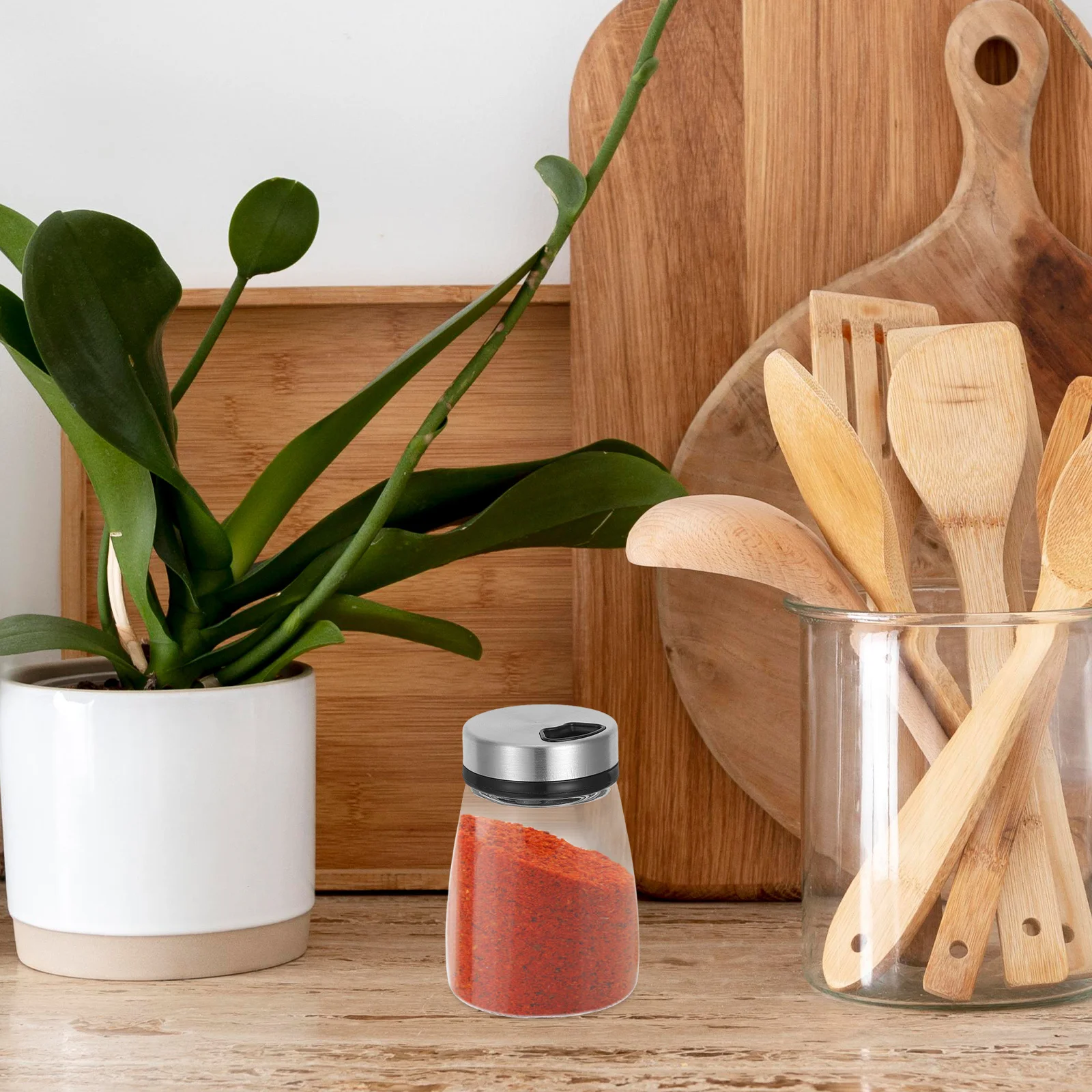 Elegant High Borosilicate Glass Seasoning Holder Multifunctional Kitchen Spice Containers Durable Design Sugar Pepper Shakers
Elegant High Borosilicate Glass Seasoning Holder Multifunctional Kitchen Spice Containers Durable Design Sugar Pepper Shakers