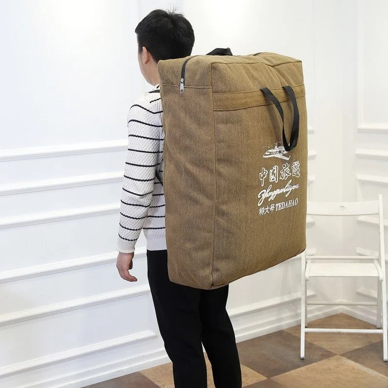 Extra Large Canvas Handheld Luggage Bag Thickened Double Shoulder Bag Men's Large Capacity Packing Bag Quilt Storage Bag
Extra Large Canvas Handheld Luggage Bag Thickened Double Shoulder Bag Men's Large Capacity Packing Bag Quilt Storage Bag