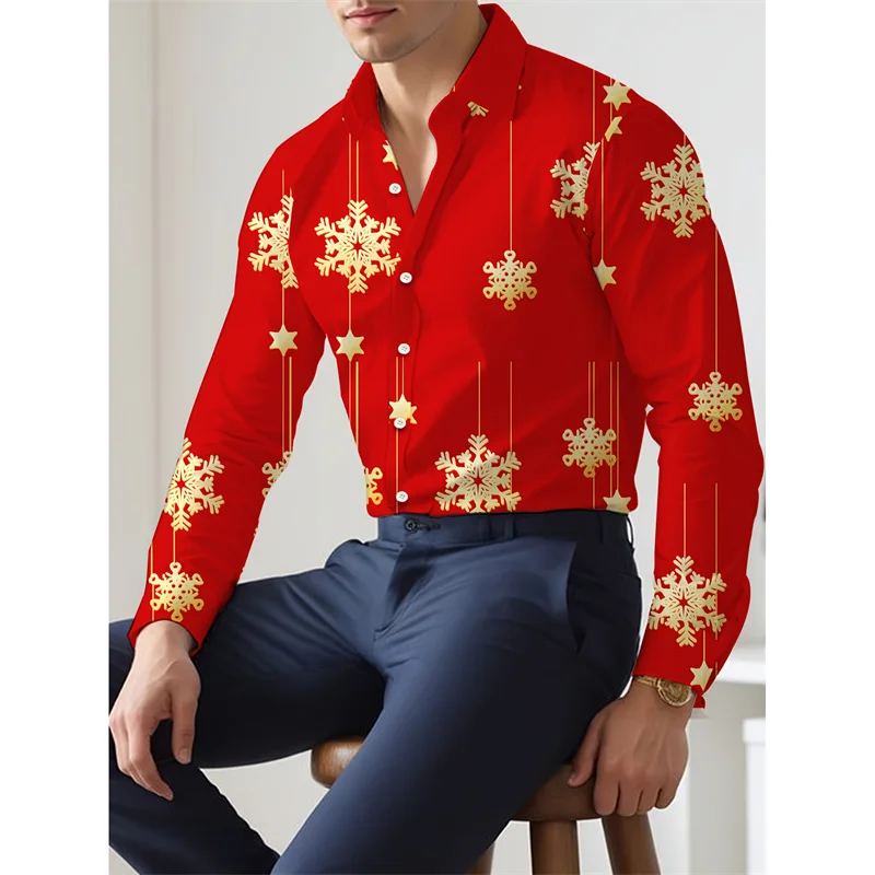 Merry Christmas Pattern Hawaiian Shirts For Men Colorful Snowflake 3D Printed Blouse Casual Loose Aloha Shirts Long Sleeves Tops
Merry Christmas Pattern Hawaiian Shirts For Men Colorful Snowflake 3D Printed Blouse Casual Loose Aloha Shirts Long Sleeves Tops