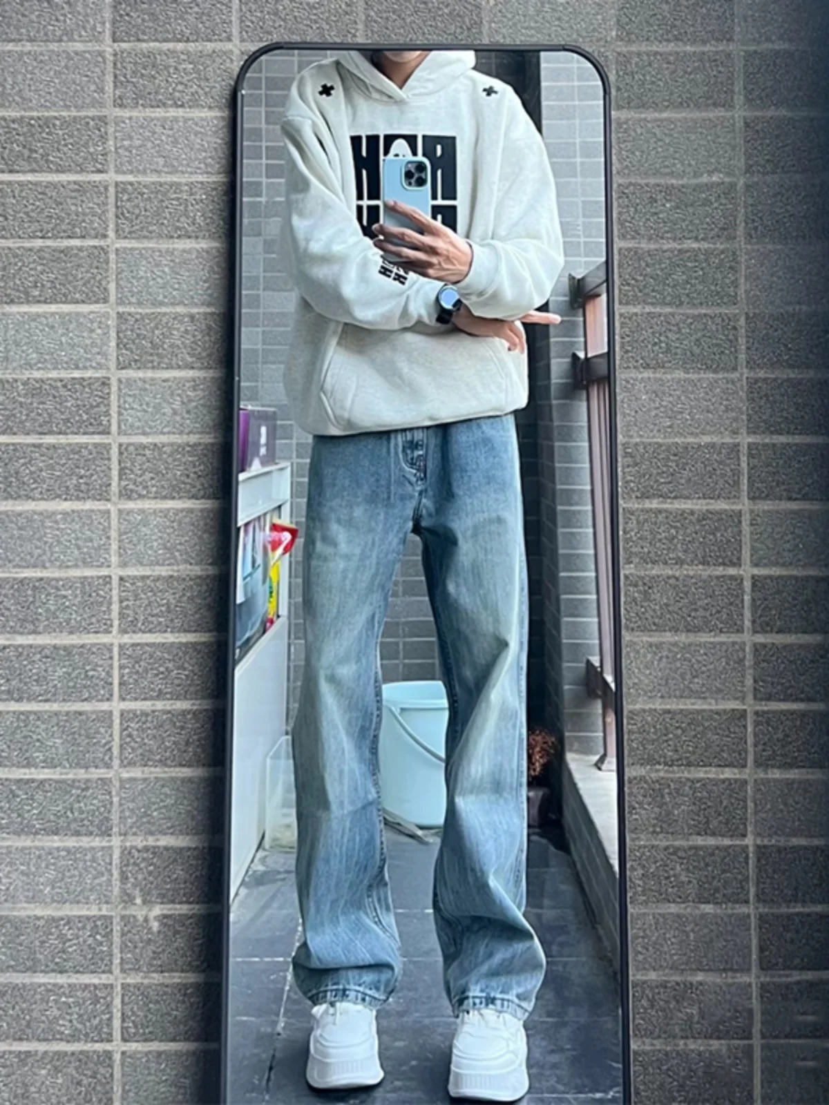 Light Blue Straight Leg Men's Jeans Elastic Slim Fit Autumn High Street American Style Cleanfit Knife Pants Youth Trend
Light Blue Straight Leg Men's Jeans Elastic Slim Fit Autumn High Street American Style Cleanfit Knife Pants Youth Trend