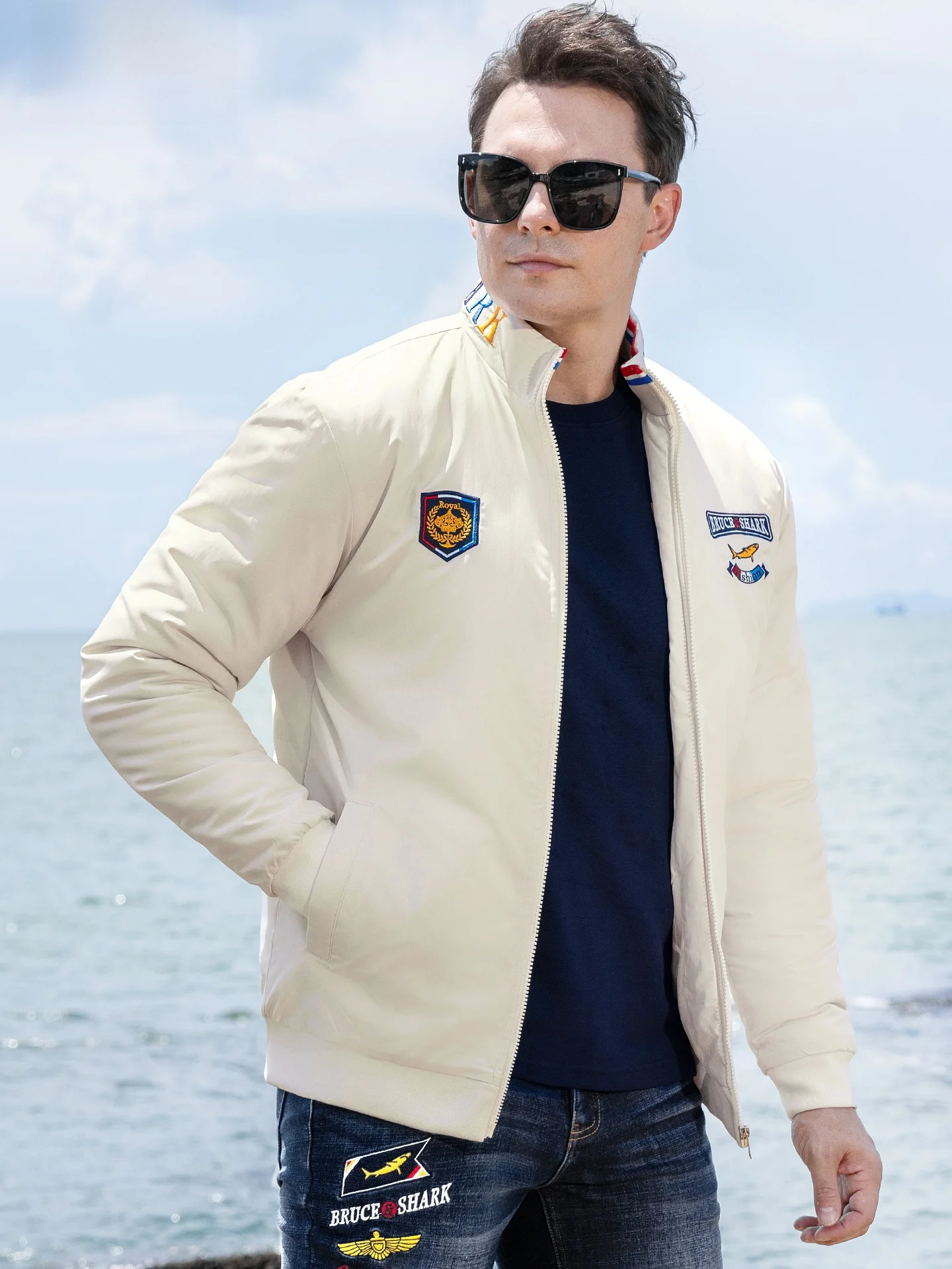 Bruce & ark Men's Thiened Jaet Winter 2025 Loose Fit Cotton Lined Embroidered Outerwear Faion Urban Sle Outdoor
Bruce & ark Men's Thiened Jaet Winter 2025 Loose Fit Cotton Lined Embroidered Outerwear Faion Urban Sle Outdoor