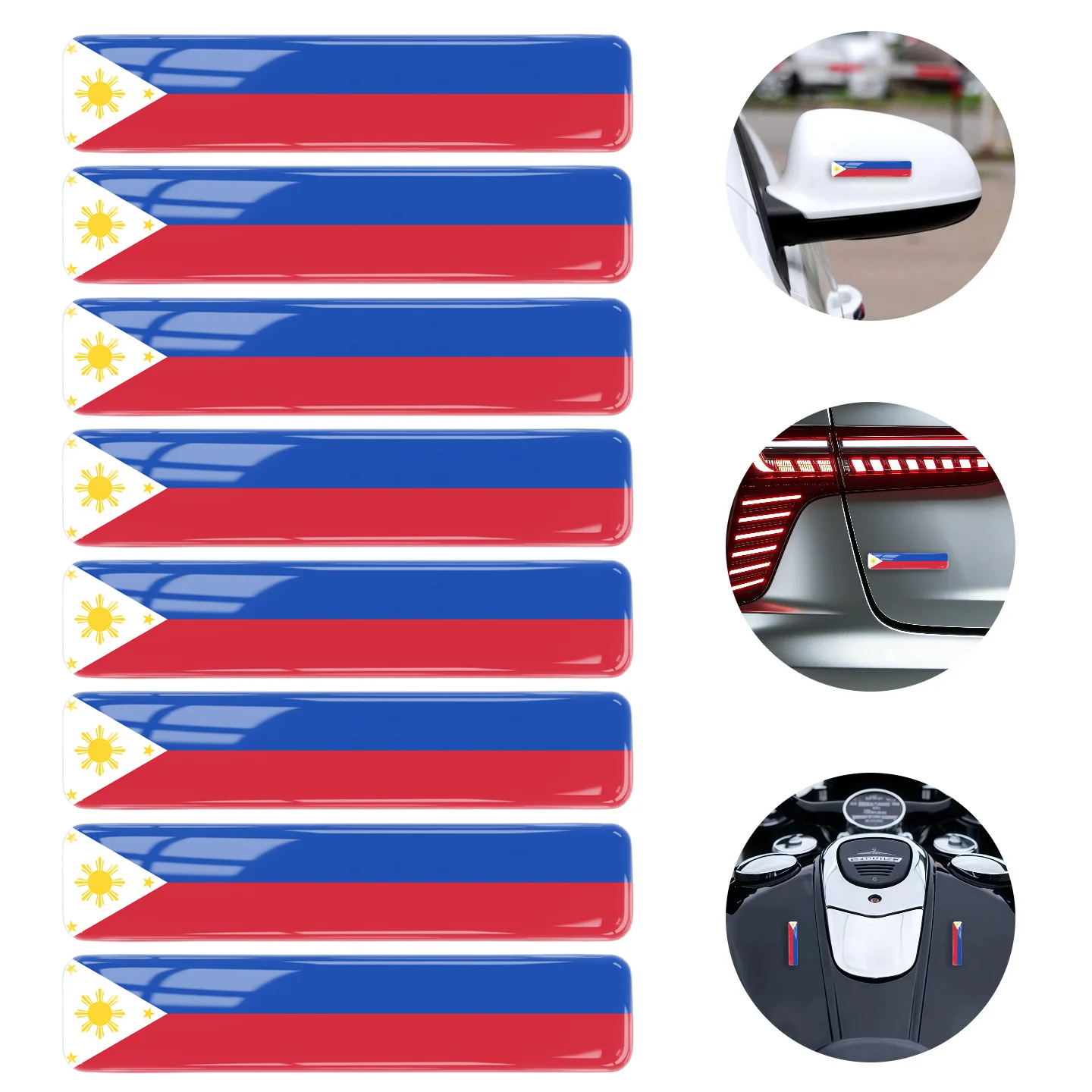 8pcs Philippines Flag 3D Epoxy Stickers Hide Scratches & Add Personality to Car Simple Strip Decals for Unique Vehicle Exteriors
8pcs Philippines Flag 3D Epoxy Stickers Hide Scratches & Add Personality to Car Simple Strip Decals for Unique Vehicle Exteriors