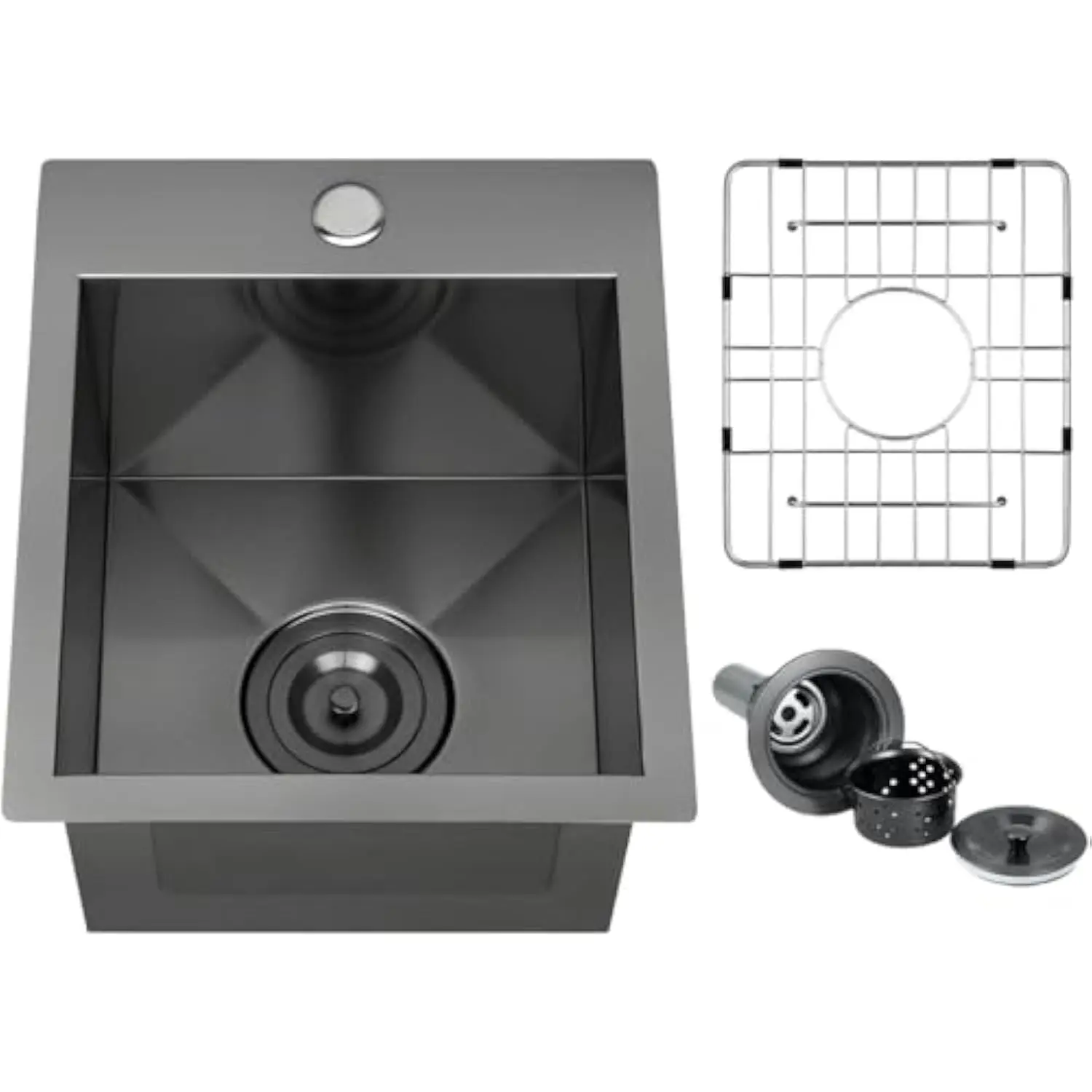 13 Black Bar Sink Drop In Workstation Kitchen Sink, 13 x 15 x 9 Stainless Steel Matte Nano Black Topmount Single Bowl Small Ki
13 Black Bar Sink Drop In Workstation Kitchen Sink, 13 x 15 x 9 Stainless Steel Matte Nano Black Topmount Single Bowl Small Ki