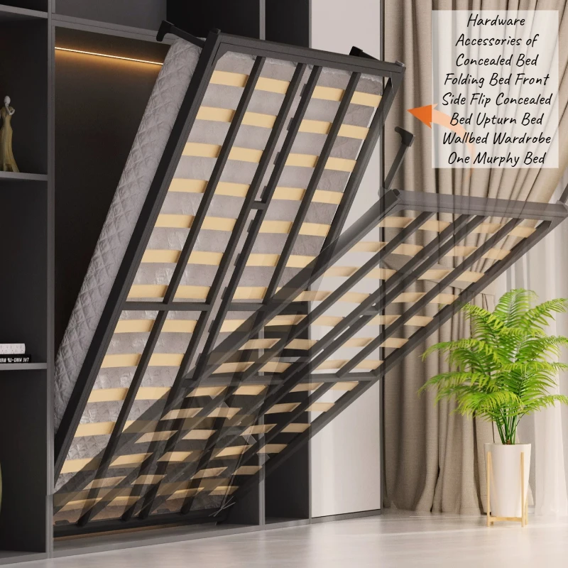 Metal Luxury Double Adults Murphy Bed Single Folding Japan Full Size Wall Bed Italian Frame Cheap Invisible Bedroom Furniture
Metal Luxury Double Adults Murphy Bed Single Folding Japan Full Size Wall Bed Italian Frame Cheap Invisible Bedroom Furniture