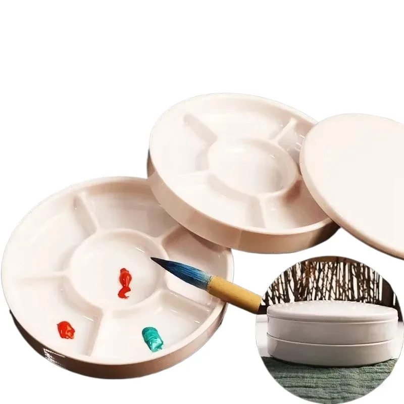 Imitation Porcelain Round Palette with Lid Acrylic Watercolor Painting Multifunctional White Paint Tray Artist Supplies
Imitation Porcelain Round Palette with Lid Acrylic Watercolor Painting Multifunctional White Paint Tray Artist Supplies