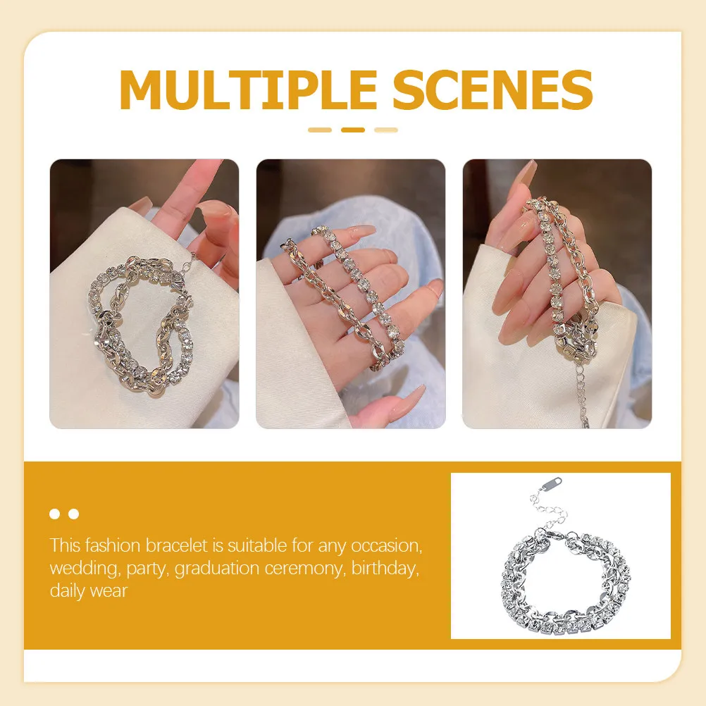 Diamond Charm Bracelet Layered Beaded Chain Bracelet Delicate Personalized Wrist Jewelry Party Wedding Gift Women
Diamond Charm Bracelet Layered Beaded Chain Bracelet Delicate Personalized Wrist Jewelry Party Wedding Gift Women