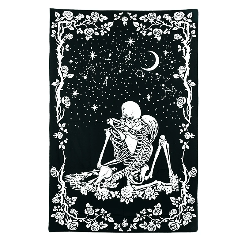 Halloween Decoration Print Skull Couple Tapestry Black Wall Hanging Tapestries Wall Carpet Cloth for Halloween Home Decorations
Halloween Decoration Print Skull Couple Tapestry Black Wall Hanging Tapestries Wall Carpet Cloth for Halloween Home Decorations