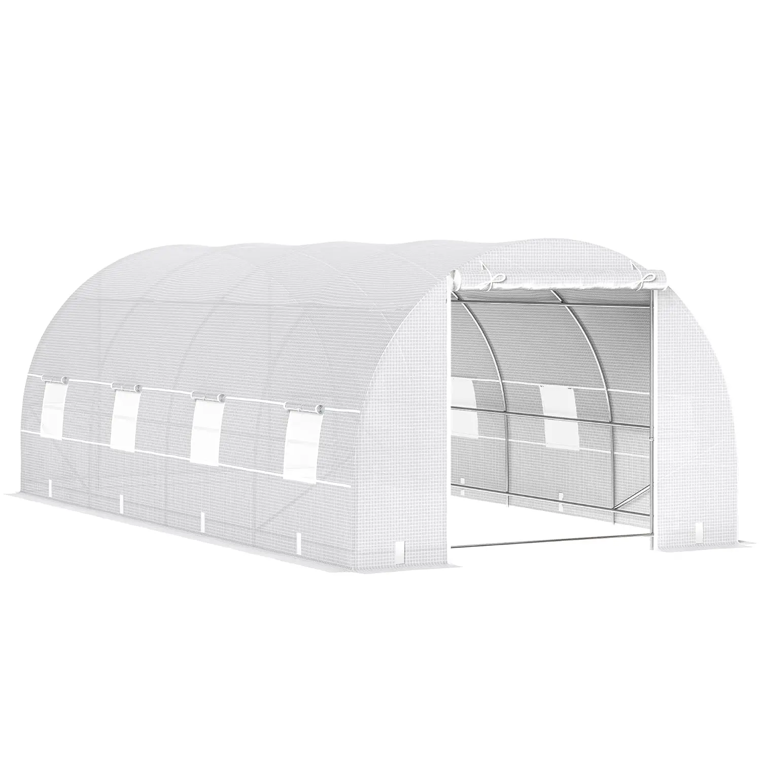 20' x 10' x 7' Walk-in Tunnel Greenhouse with Zippered Door & 8 Mesh Windows, Large Garden Green House Kit, Galvanized Steel Fra
20' x 10' x 7' Walk-in Tunnel Greenhouse with Zippered Door & 8 Mesh Windows, Large Garden Green House Kit, Galvanized Steel Fra
