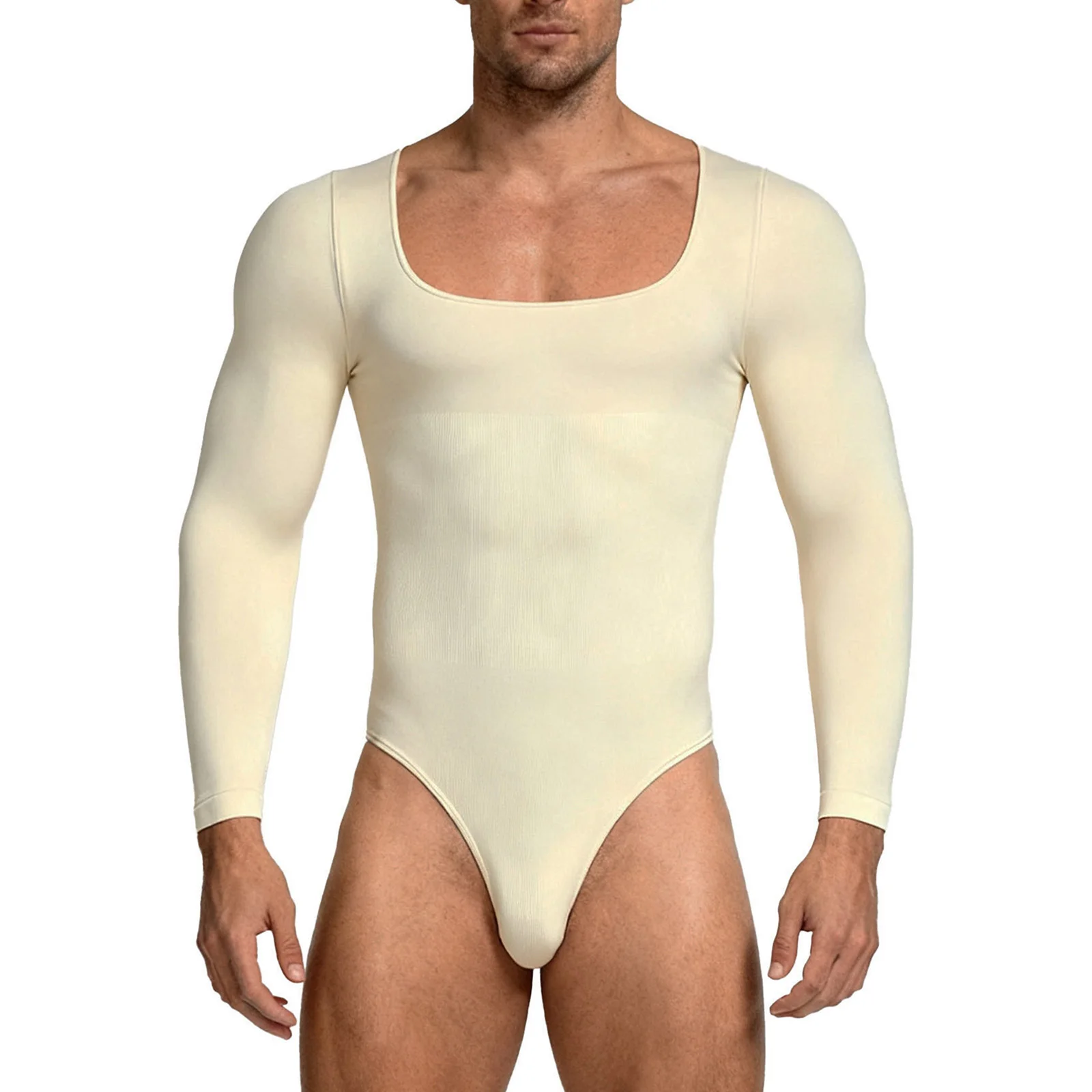 Men High Cut Ribbed Basic Bodysuit Long Sleeve Openable Crotch Stretchy T-back Sissy Jumpsuit for Dance Yoga Workout Sportwear
Men High Cut Ribbed Basic Bodysuit Long Sleeve Openable Crotch Stretchy T-back Sissy Jumpsuit for Dance Yoga Workout Sportwear