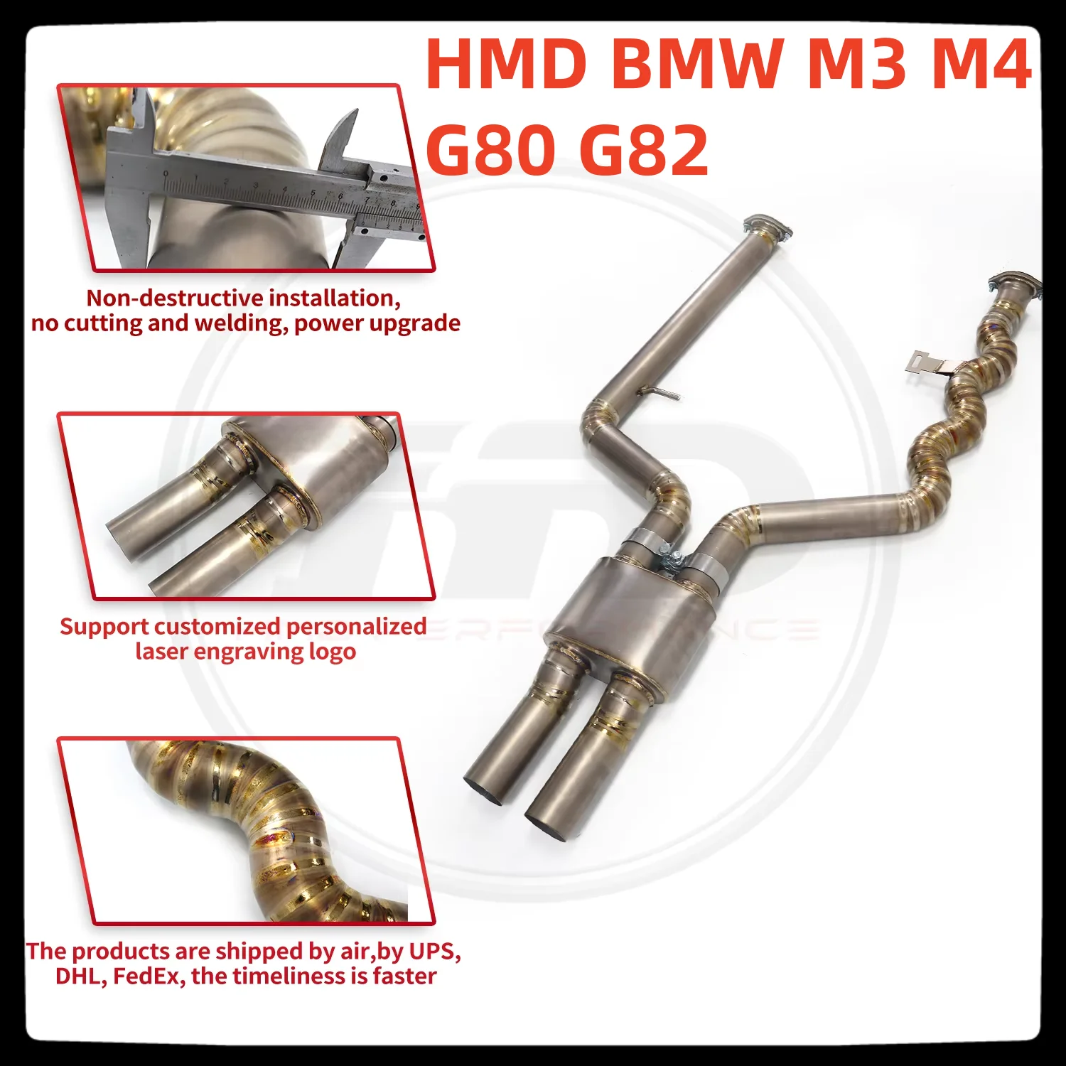 HMD Hot Sale Exhaust System Middle Pipe Titanium alloy Performance for BMW M3 M4 G80 G82 3.0T X-pipe With Resonator
HMD Hot Sale Exhaust System Middle Pipe Titanium alloy Performance for BMW M3 M4 G80 G82 3.0T X-pipe With Resonator