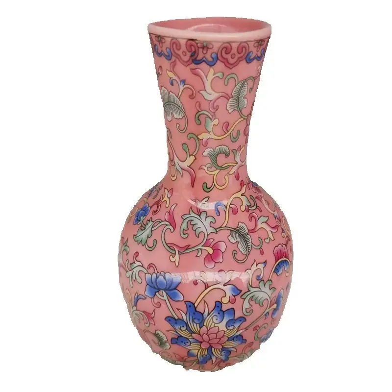 Chinese Old Porcelain Vase with Pink Enamel Pattern Traditional Asian Decorative Ornament for Home
Chinese Old Porcelain Vase with Pink Enamel Pattern Traditional Asian Decorative Ornament for Home