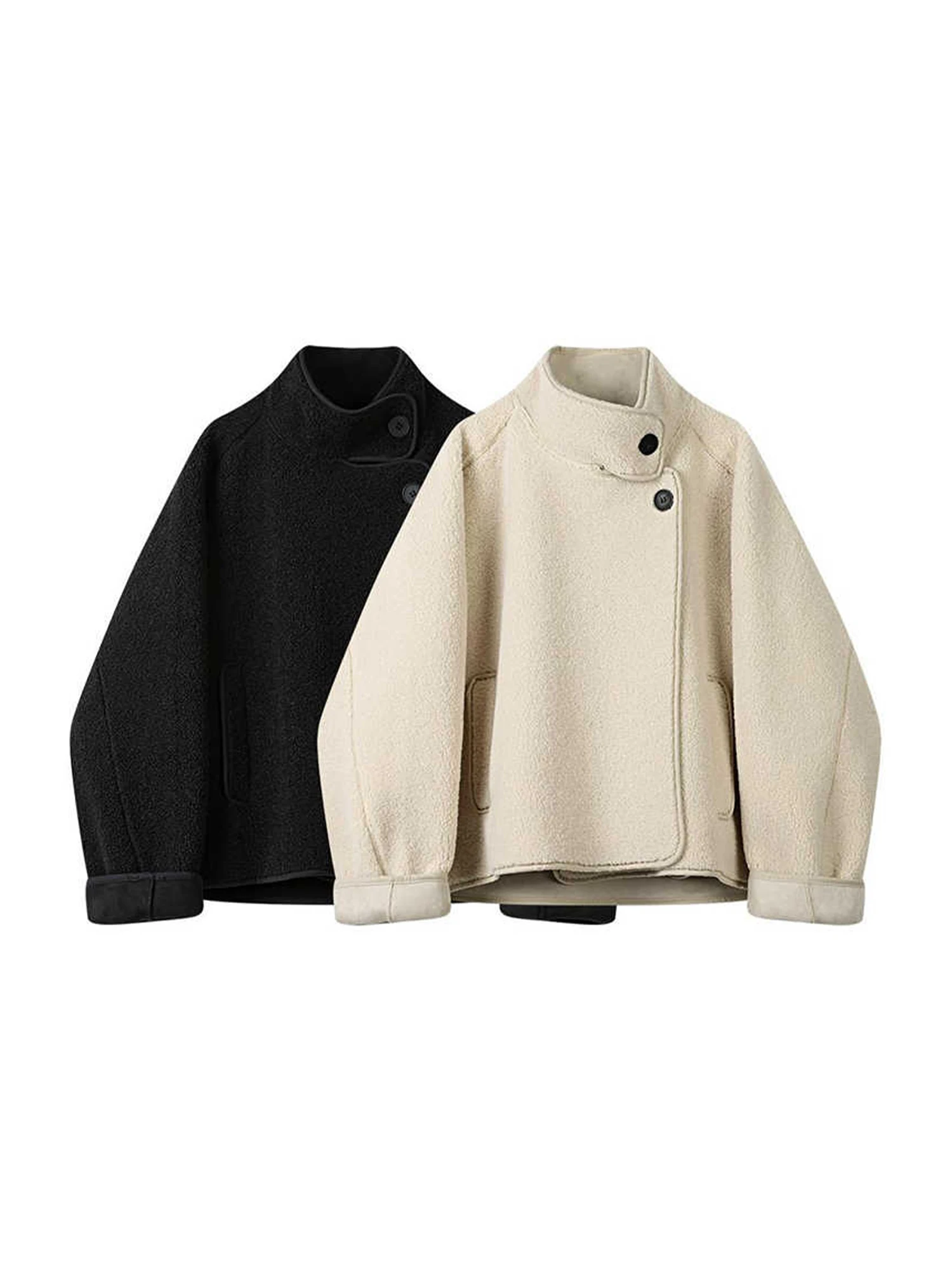 Women's Off White Lamb Wool Jacket Coat Harajuku Long Sleeve Teddy Coats Vintage Oversize Outerwear 2000s Clothes Winter Autumn
Women's Off White Lamb Wool Jacket Coat Harajuku Long Sleeve Teddy Coats Vintage Oversize Outerwear 2000s Clothes Winter Autumn