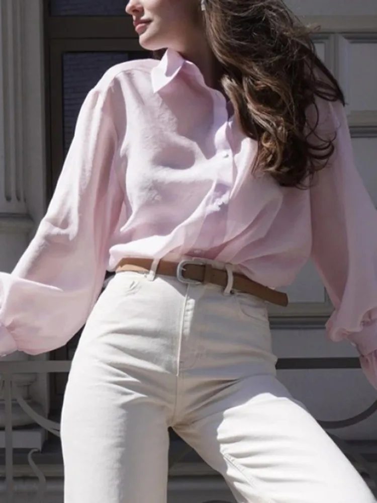 Bonboho Women's Clothes 2025 Autumn Fashion Solid Color Shirt Top Classic Puff Sleeves Buttoned Loose Fit Blouse for Women
Bonboho Women's Clothes 2025 Autumn Fashion Solid Color Shirt Top Classic Puff Sleeves Buttoned Loose Fit Blouse for Women