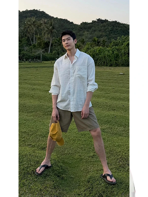 Men's Summer Casual Striped Loose Long Sleeve Shirt Fashionable Brand Sun Protection Top Relaxing Feel Loose Fit Summer Shirt
Men's Summer Casual Striped Loose Long Sleeve Shirt Fashionable Brand Sun Protection Top Relaxing Feel Loose Fit Summer Shirt