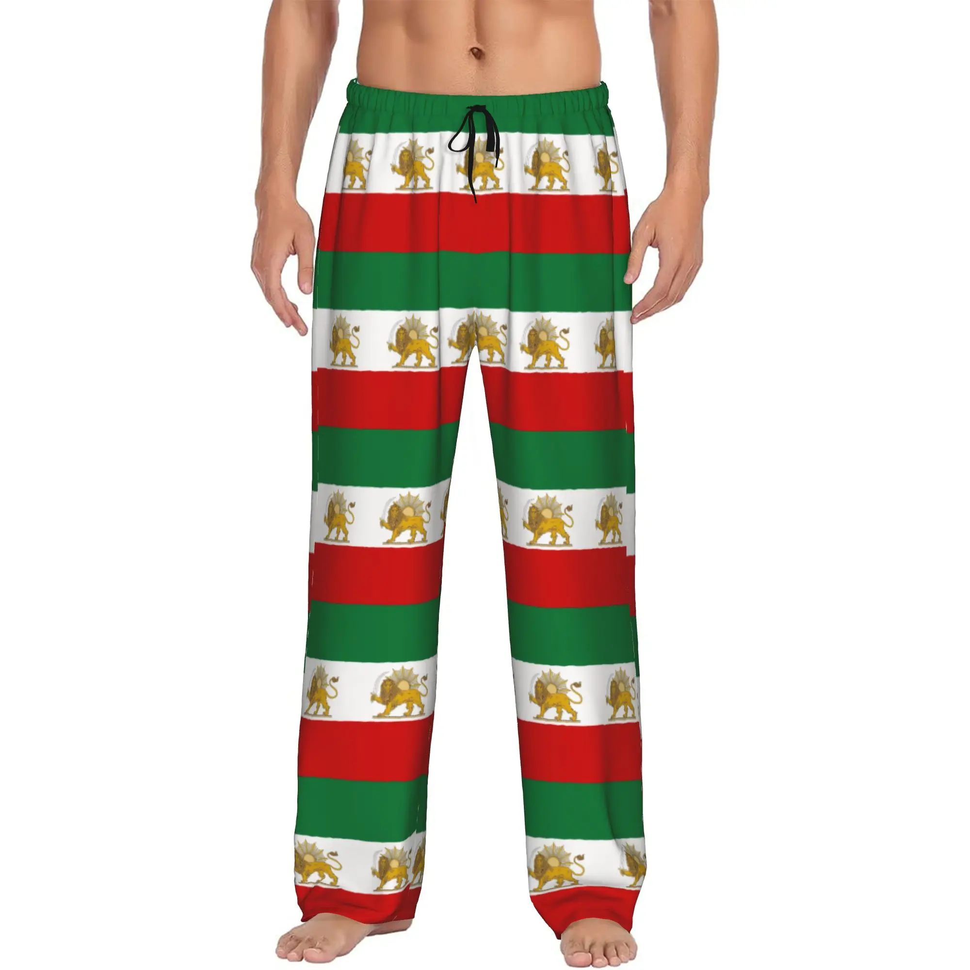 Custom Iran Flag Persian Winged Lion Pajama Pants Sleepwear Men's Elastic Waistband Sleep Lounge Bottoms with Pockets
Custom Iran Flag Persian Winged Lion Pajama Pants Sleepwear Men's Elastic Waistband Sleep Lounge Bottoms with Pockets