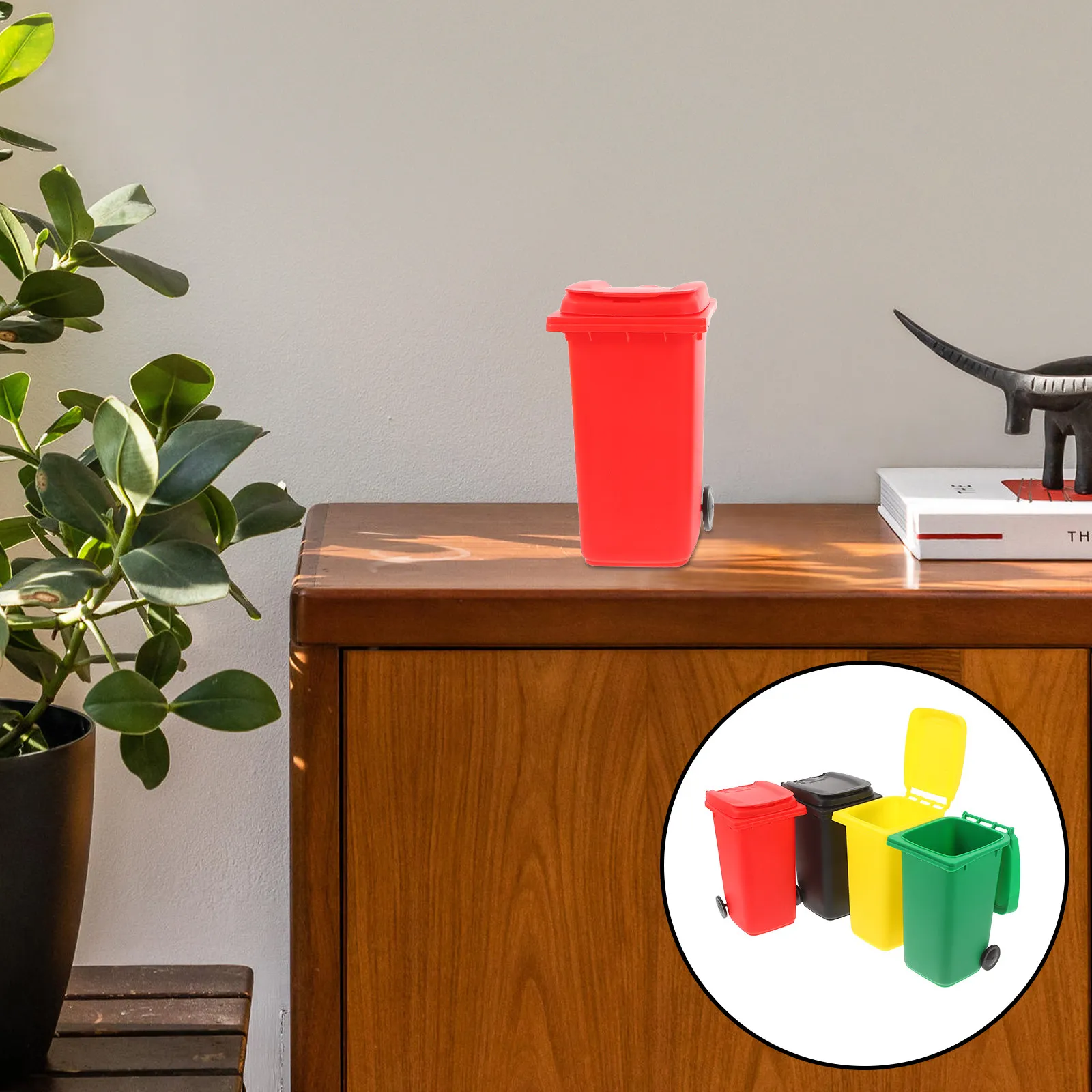 4Pcs Mini Desk Trash Can Pencil Holder Compact Plastic Organizer Small Desktop Pen Storage Stationery Bin Pen Holder for Desk
4Pcs Mini Desk Trash Can Pencil Holder Compact Plastic Organizer Small Desktop Pen Storage Stationery Bin Pen Holder for Desk