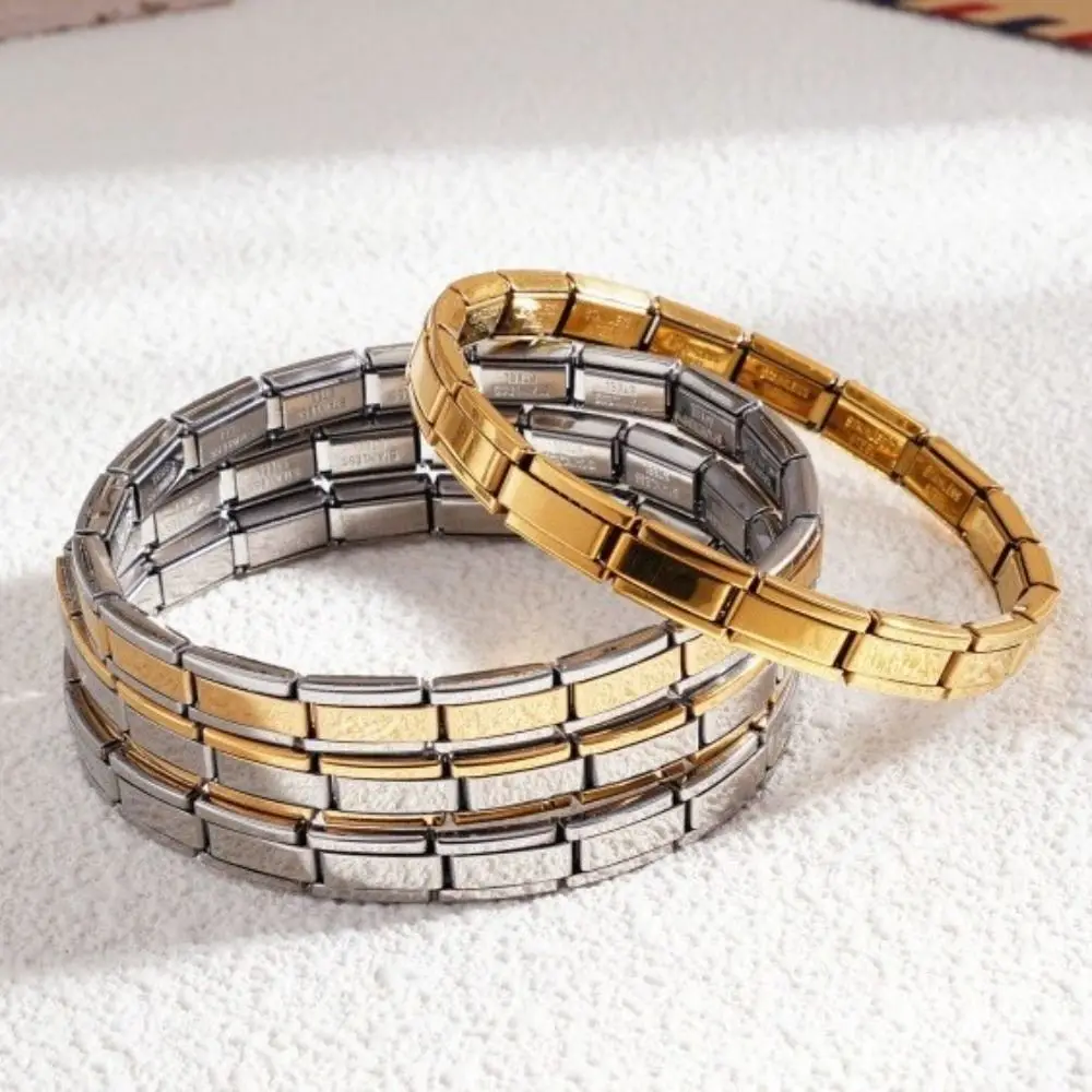 Stretchable Italian Chain Link Bracelet Square 7mm Modular Stainless Steel Bracelet HipHop Popular Elastic Hand Chain Gift
Stretchable Italian Chain Link Bracelet Square 7mm Modular Stainless Steel Bracelet HipHop Popular Elastic Hand Chain Gift