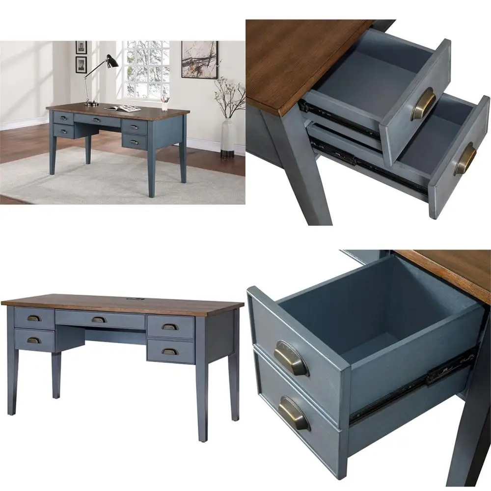 Письменный стол Executive Blue от Armhouse, офисный стол с тумбой
Письменный стол Executive Blue от Armhouse, офисный стол с тумбой