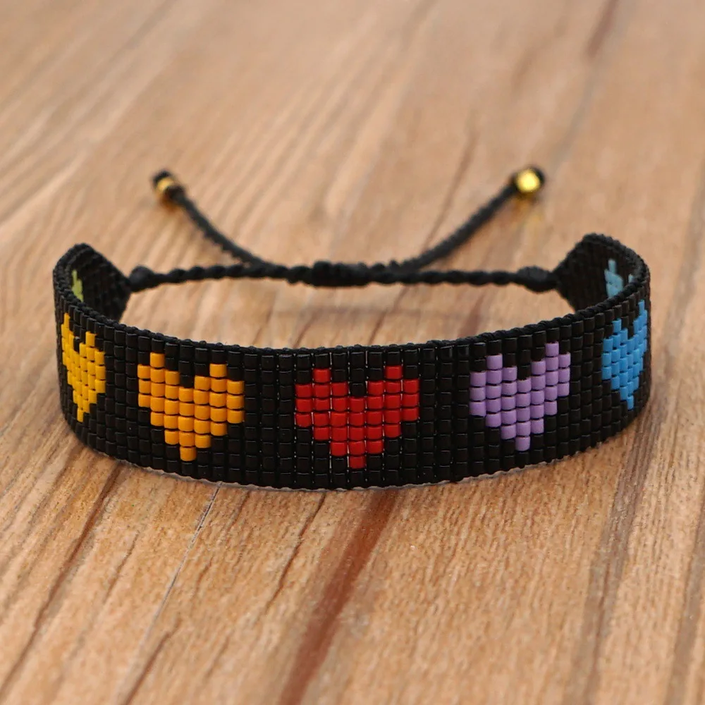 Beaded bracelet Originality Chroma Heart Hand knitting Design Bohemia Adjustable Female Tide Simple Rice bead bracelet
Beaded bracelet Originality Chroma Heart Hand knitting Design Bohemia Adjustable Female Tide Simple Rice bead bracelet