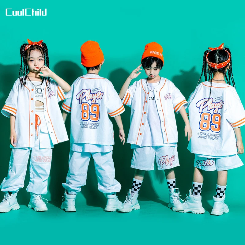 Hip Hop Boys Loose Baseball Jacket Joggers Outfit Girls Streetwear Street Dance Cargo Shorts Child Jazz Clothes Set Kids Costume
Hip Hop Boys Loose Baseball Jacket Joggers Outfit Girls Streetwear Street Dance Cargo Shorts Child Jazz Clothes Set Kids Costume