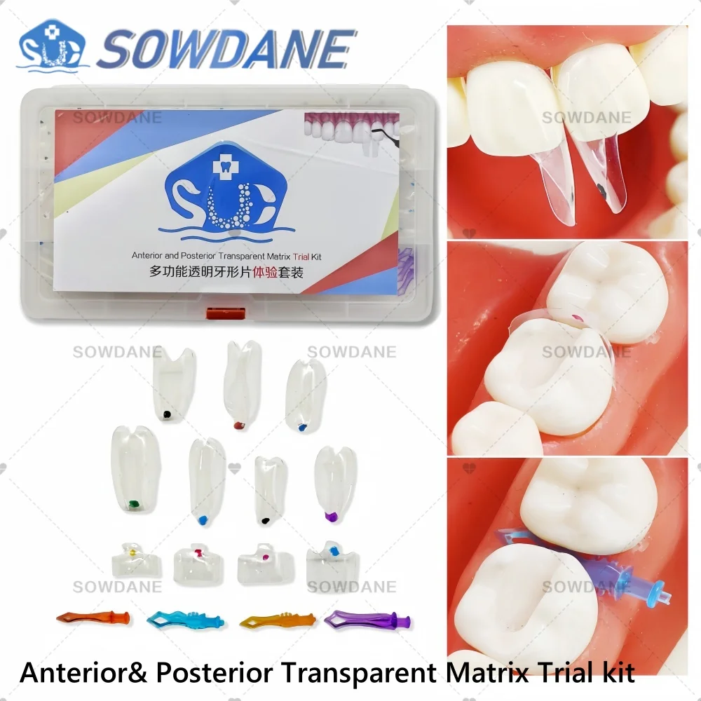Dental Teeth Molar Bow Class Restoration Black Triangle Clear Matrix Anterior Posterior Fit Bioclear BT Transparent Matrices
Dental Teeth Molar Bow Class Restoration Black Triangle Clear Matrix Anterior Posterior Fit Bioclear BT Transparent Matrices