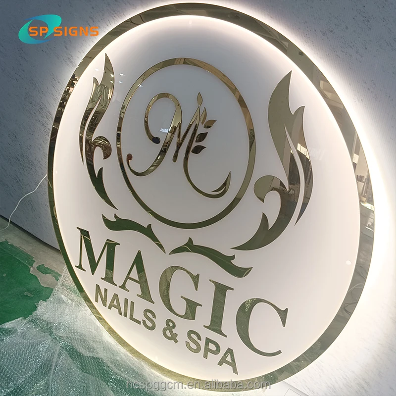 SPSIGN Custom Backlit Acrylic Panel Sign LED Illuminated Graphic Display Frosted Gold Acrylic Panel Factory Direct Free Design
SPSIGN Custom Backlit Acrylic Panel Sign LED Illuminated Graphic Display Frosted Gold Acrylic Panel Factory Direct Free Design