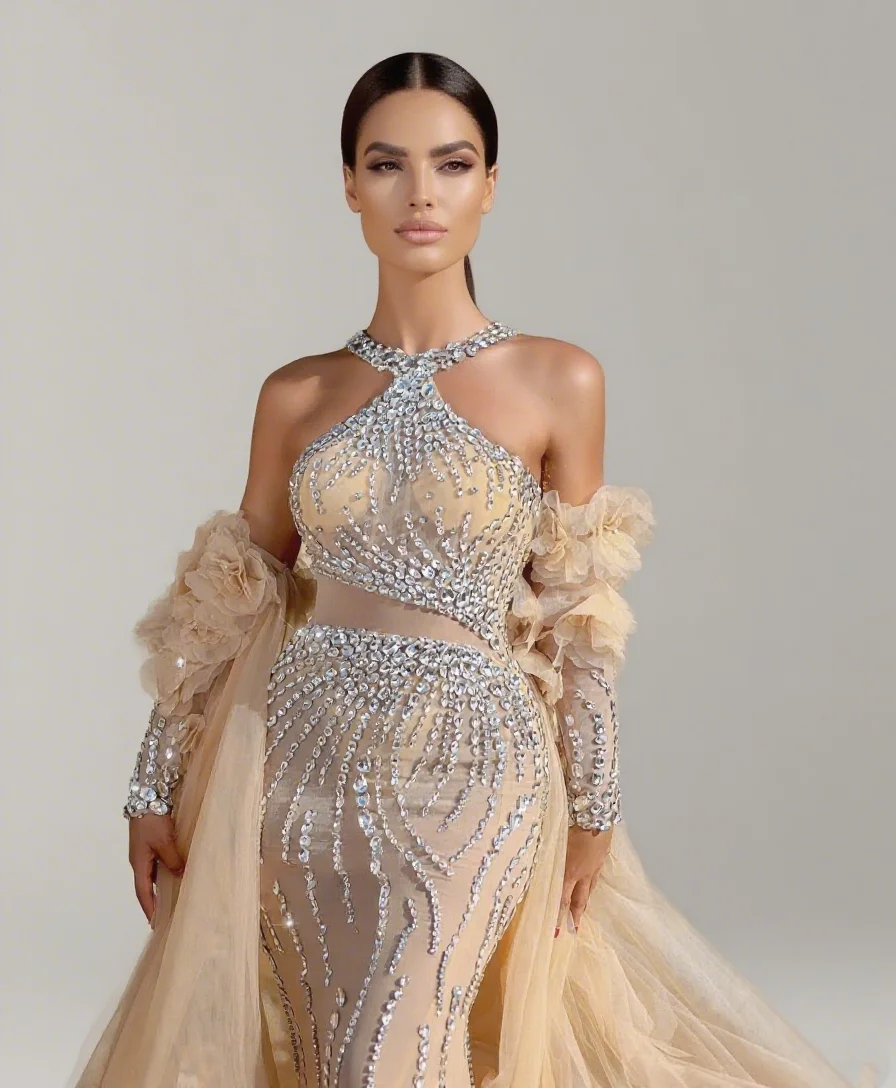 Luxury Prom Dresses Nude Beaded Long Mermaid Elegant Formal Party Gowns Women Evening Dresses Prom Gowns Customized
Luxury Prom Dresses Nude Beaded Long Mermaid Elegant Formal Party Gowns Women Evening Dresses Prom Gowns Customized