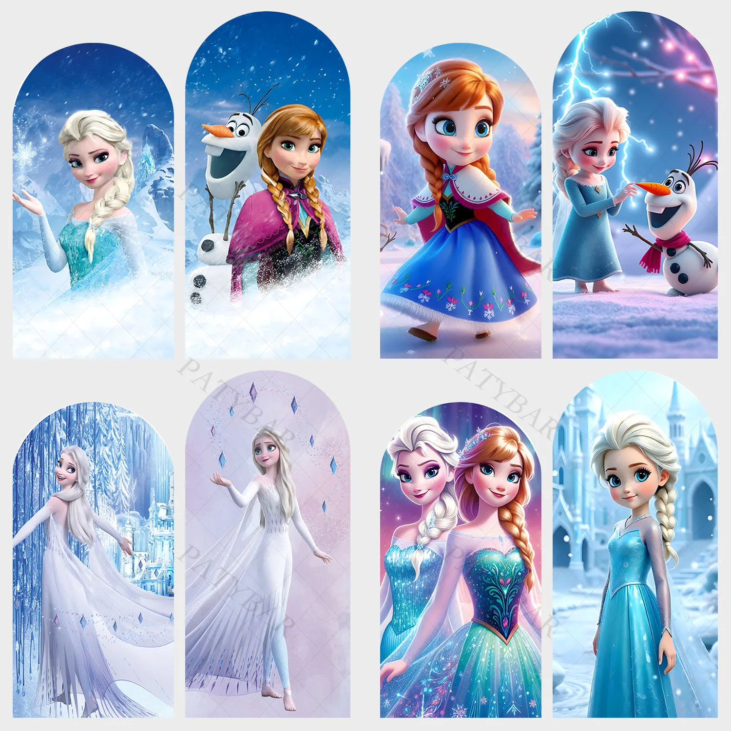 Arch Frozen Elsa Background Kids Birthday Party Backdrop Double Side Polyester Arch Banner Photography Props
Arch Frozen Elsa Background Kids Birthday Party Backdrop Double Side Polyester Arch Banner Photography Props