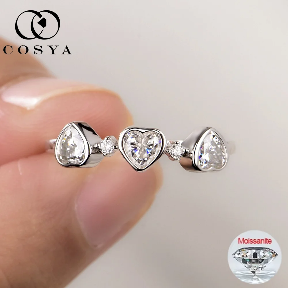 COSYA 4 мм кольца с муассанитом в форме сердца, серебро S925 для женщин, штабелируемые обручальные кольца с бриллиантами, подарки, ювелирные изделия GRA
COSYA 4 мм кольца с муассанитом в форме сердца, серебро S925 для женщин, штабелируемые обручальные кольца с бриллиантами, подарки, ювелирные изделия GRA