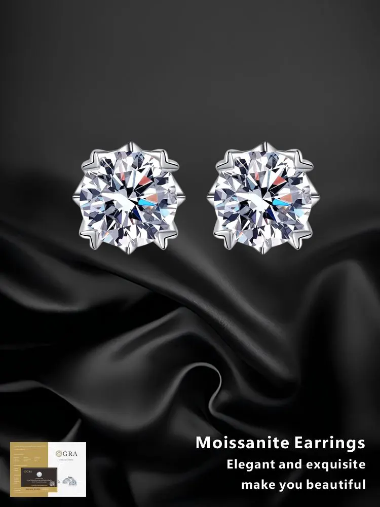 Moissanite 925 Sterling Silver Exquisite and Small Screws Light Luxury Earrings for Women Piercing Wedding Valentine Gifts
Moissanite 925 Sterling Silver Exquisite and Small Screws Light Luxury Earrings for Women Piercing Wedding Valentine Gifts