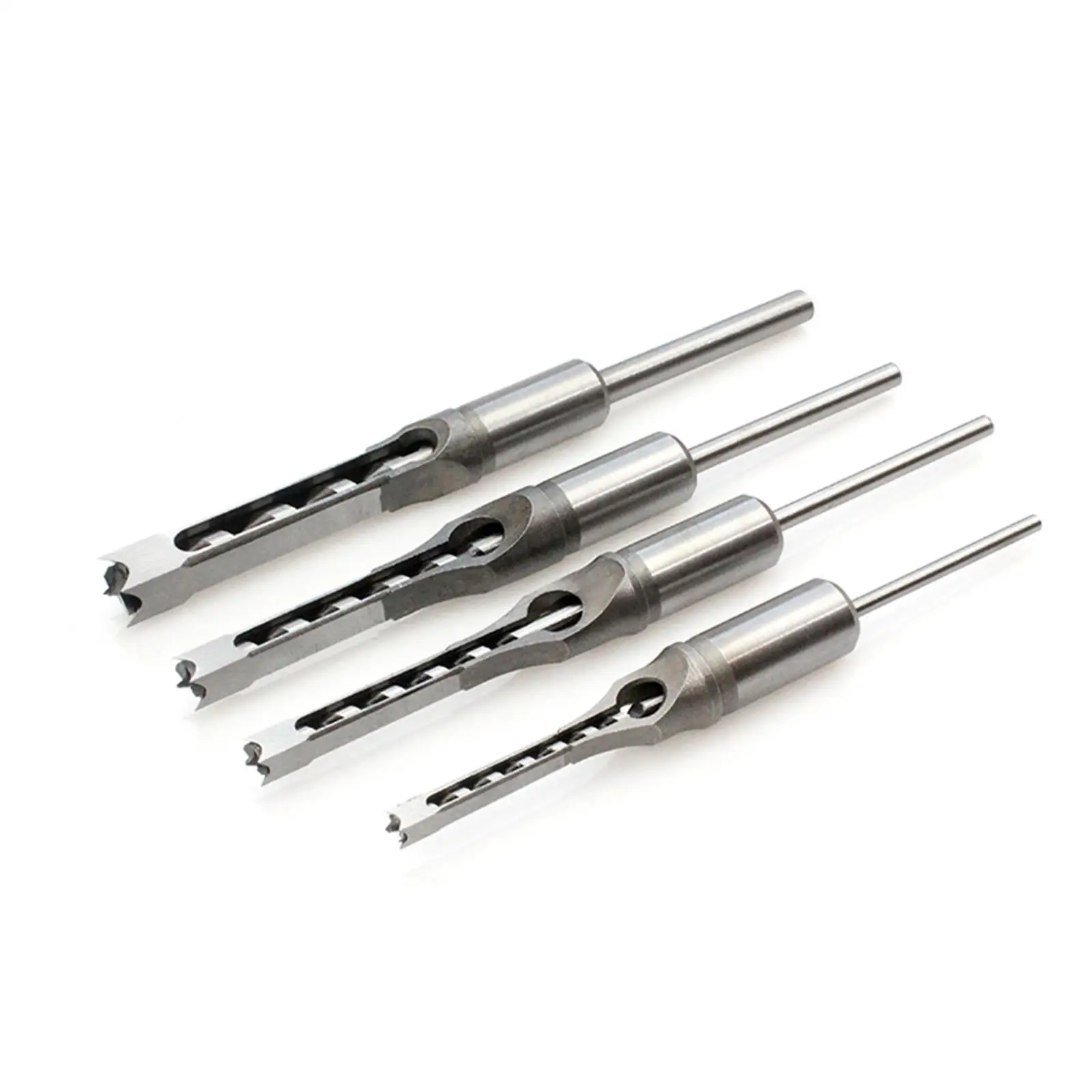 4Pcs HSS Woodworking Mortise Chisel Twist Auger Square Hole Power Tool Bit Hole Drill Bit for DIY Woodworking Hole Opening
4Pcs HSS Woodworking Mortise Chisel Twist Auger Square Hole Power Tool Bit Hole Drill Bit for DIY Woodworking Hole Opening