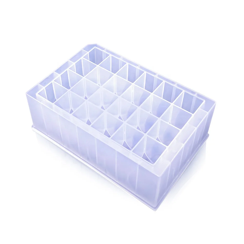 Basic Chemistry Lab Equipment V- bottom 24 Square Deep Well Plate with sterilization
Basic Chemistry Lab Equipment V- bottom 24 Square Deep Well Plate with sterilization