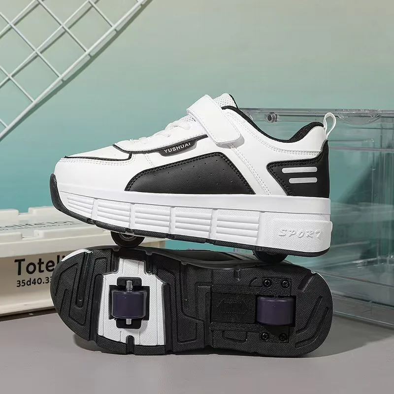 Children's fashion Deformable shoes Girls'double-wheel reel sports roller skates Mesh walking wheel shoes Boys skates kids shoes
Children's fashion Deformable shoes Girls'double-wheel reel sports roller skates Mesh walking wheel shoes Boys skates kids shoes