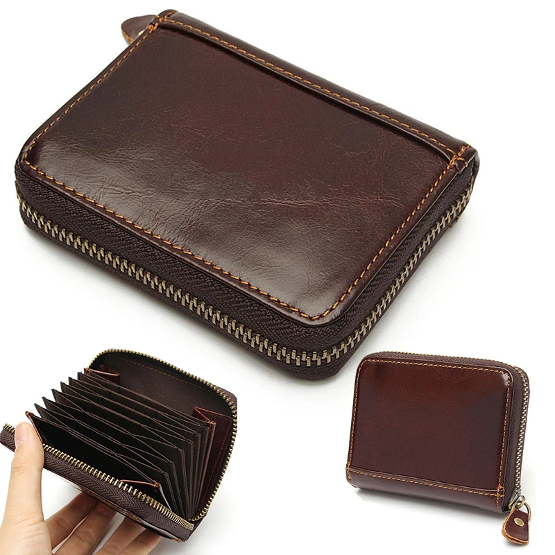 Men's RFID Protected Leather Zipper Around Wallet Card Holder Coin Purse Coffee
Men's RFID Protected Leather Zipper Around Wallet Card Holder Coin Purse Coffee