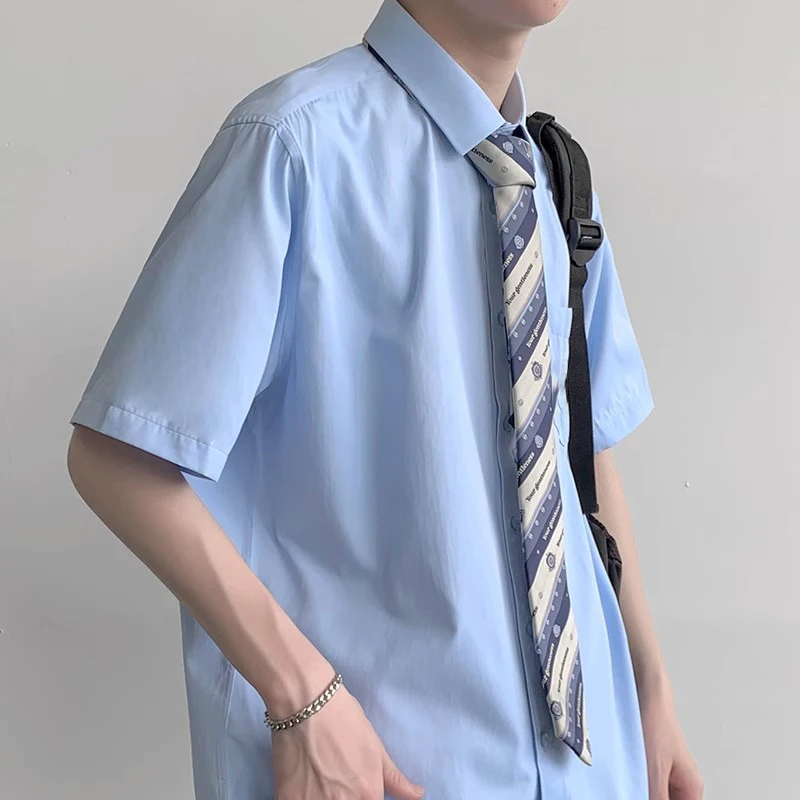 Men's Summer Short Sleeve Shirt Breathable Pure Color Blue JK Uniform Top Comfortable Standard Fit Youth Fashion Cotton Polye...
Men's Summer Short Sleeve Shirt Breathable Pure Color Blue JK Uniform Top Comfortable Standard Fit Youth Fashion Cotton Polye...