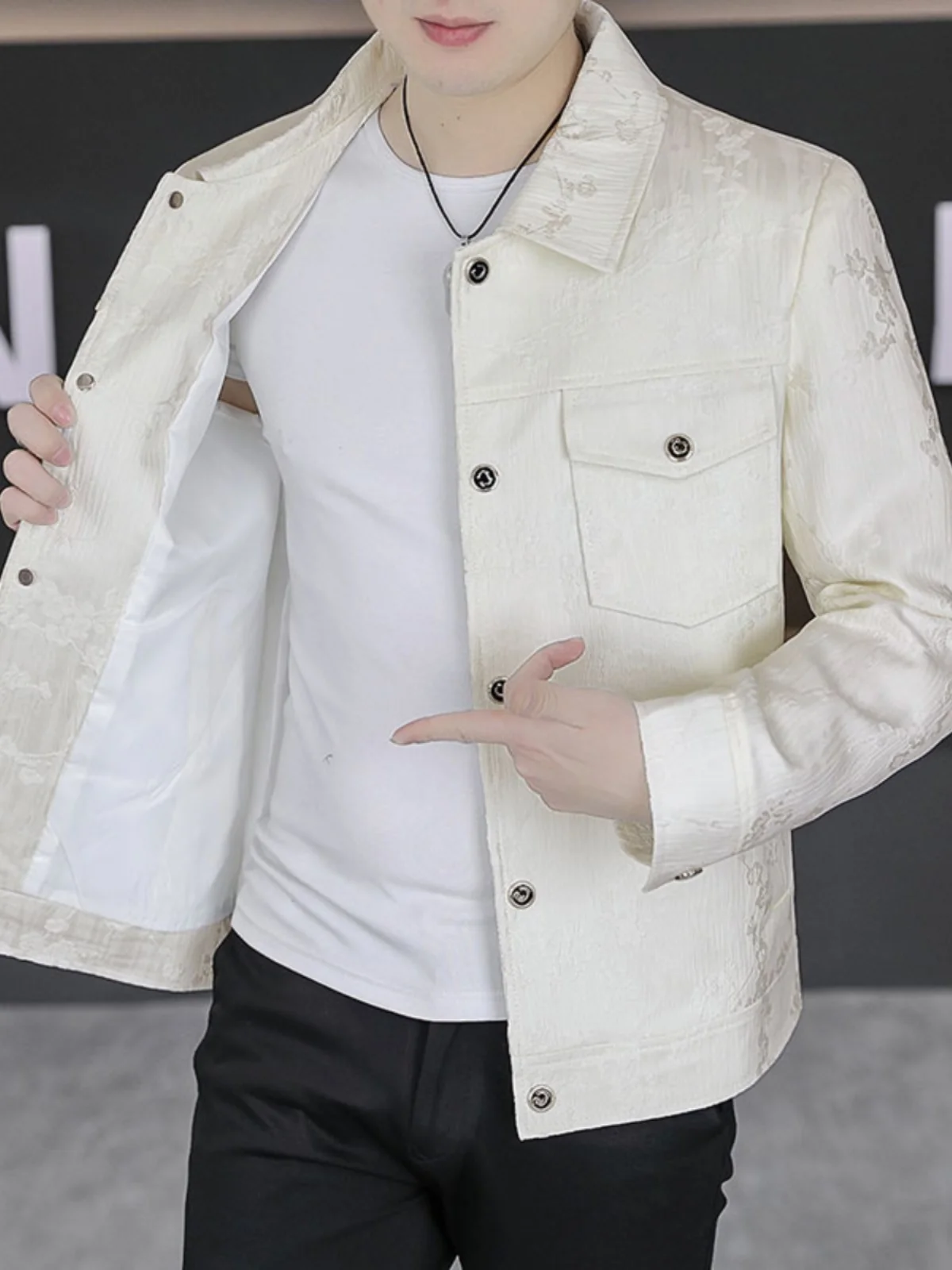 Spring Autumn ort Casual Men's Jaet Sli Slim Fit Korean Version Faionable All-Match Coat Outerwear Trendy
Spring Autumn ort Casual Men's Jaet Sli Slim Fit Korean Version Faionable All-Match Coat Outerwear Trendy