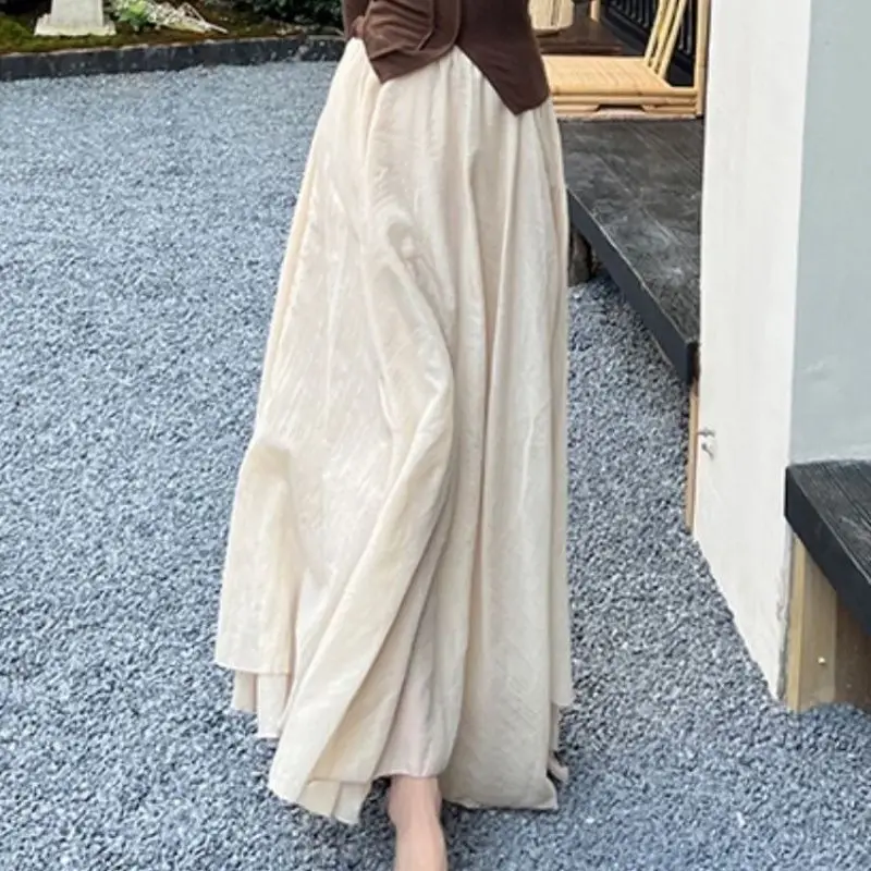 Retro Solid Color Asymmetrical High Waist A- Line Skirt Women Full Skirt Spring Autumn New Design Elegant Women Half Body Skirt
Retro Solid Color Asymmetrical High Waist A- Line Skirt Women Full Skirt Spring Autumn New Design Elegant Women Half Body Skirt