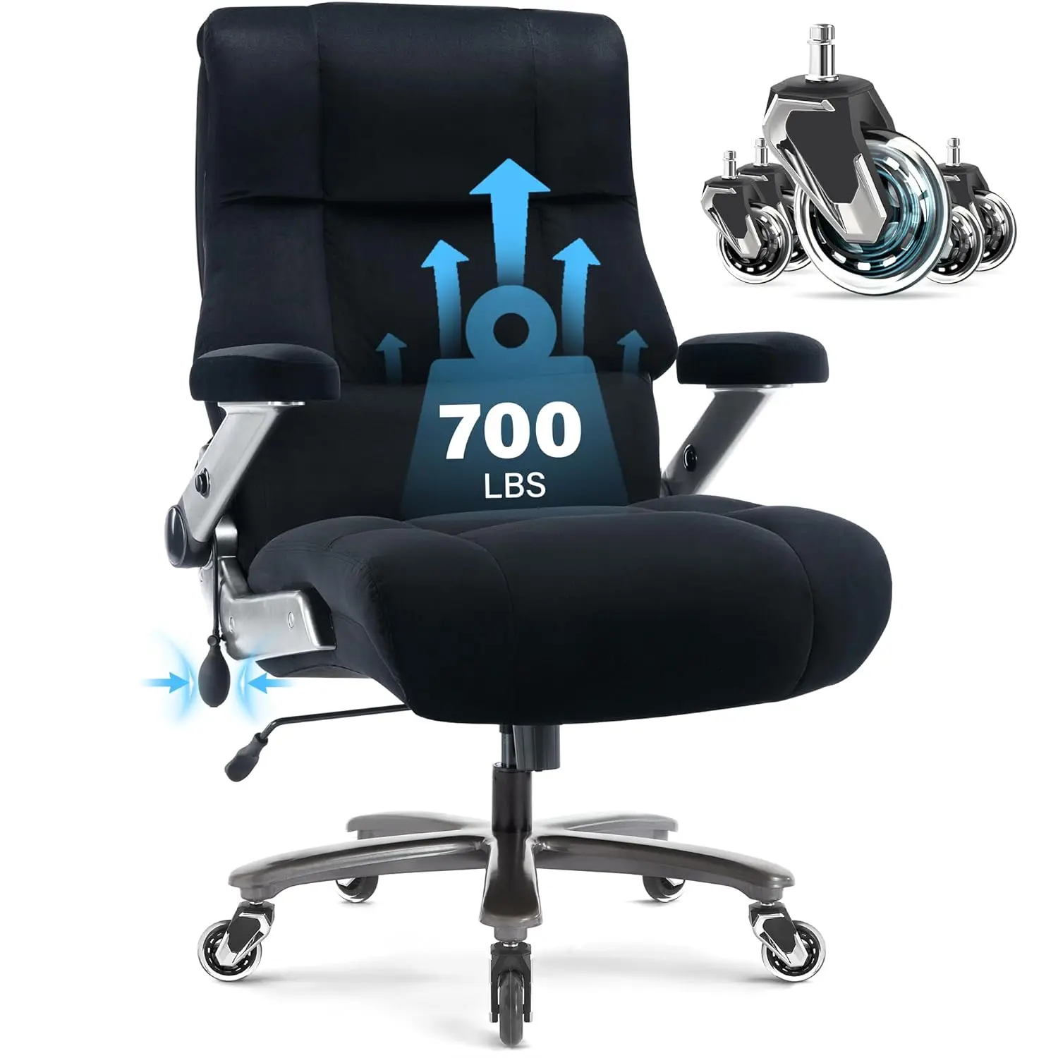 700lbs Heavy Duty Office Chair Adjustable Lumbar Support 3D Flip Arms Quiet Wheels Metal Base Ergonomic Desk Chair, Customized
700lbs Heavy Duty Office Chair Adjustable Lumbar Support 3D Flip Arms Quiet Wheels Metal Base Ergonomic Desk Chair, Customized