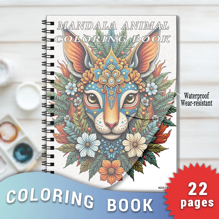 Mandala Animal Coloring Book - 8.3 x 11.2 inches 22 pages coloring book - helps relieve stress and emotions, positive thinking,
Mandala Animal Coloring Book - 8.3 x 11.2 inches 22 pages coloring book - helps relieve stress and emotions, positive thinking,
