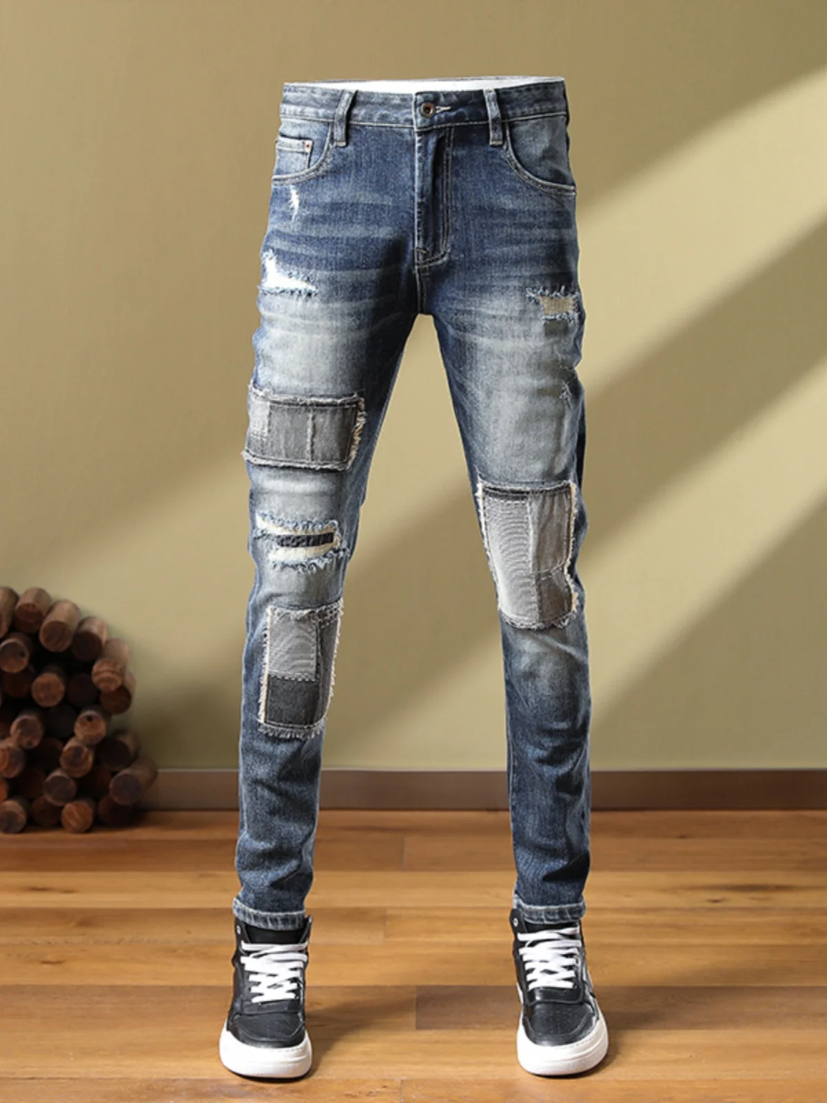Spring Autumn Men's Jeans Casual Patchwork Leggings Wear Resistant Micro Elastic Cotton Denim Youth Trend Straight Leg Slim Fit
Spring Autumn Men's Jeans Casual Patchwork Leggings Wear Resistant Micro Elastic Cotton Denim Youth Trend Straight Leg Slim Fit