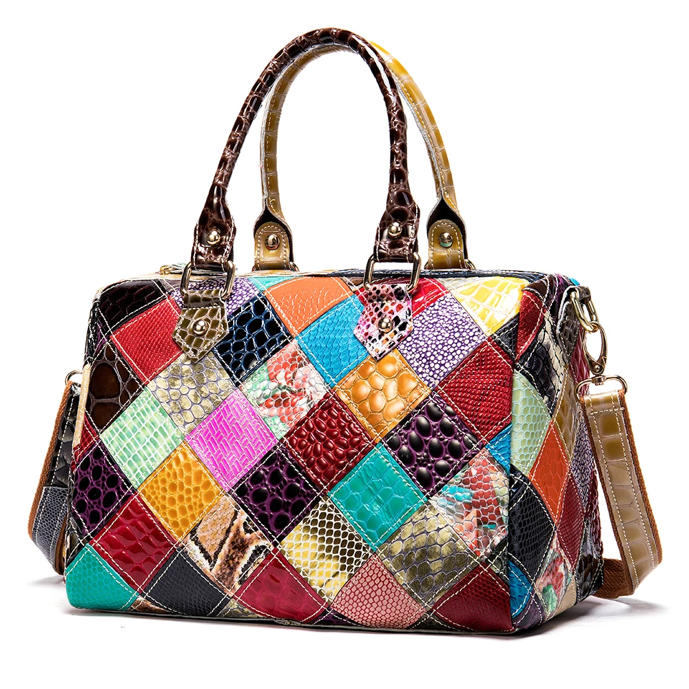 2022 Luxury Women's Reak Leather Bags Patchwork Top-handle Women's Bag Genuine Leather Handbags Designer Shoulder Bags Female
2022 Luxury Women's Reak Leather Bags Patchwork Top-handle Women's Bag Genuine Leather Handbags Designer Shoulder Bags Female