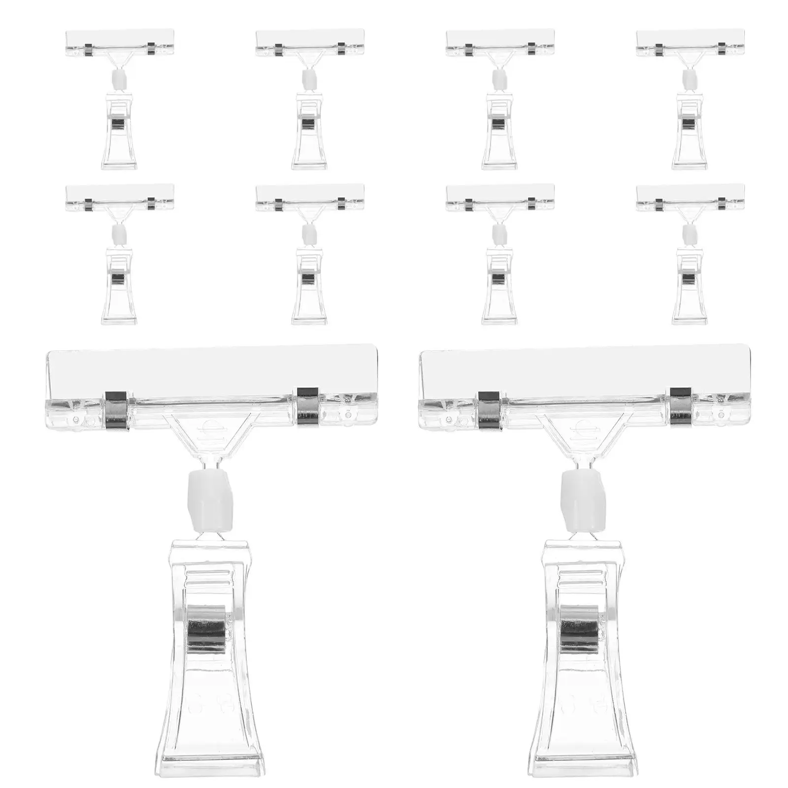 10pcs Transparent Large Price Tag Clip Badge Clamps for Price Tag Fixator Note Holder Label Clip Home Office Supplies
10pcs Transparent Large Price Tag Clip Badge Clamps for Price Tag Fixator Note Holder Label Clip Home Office Supplies