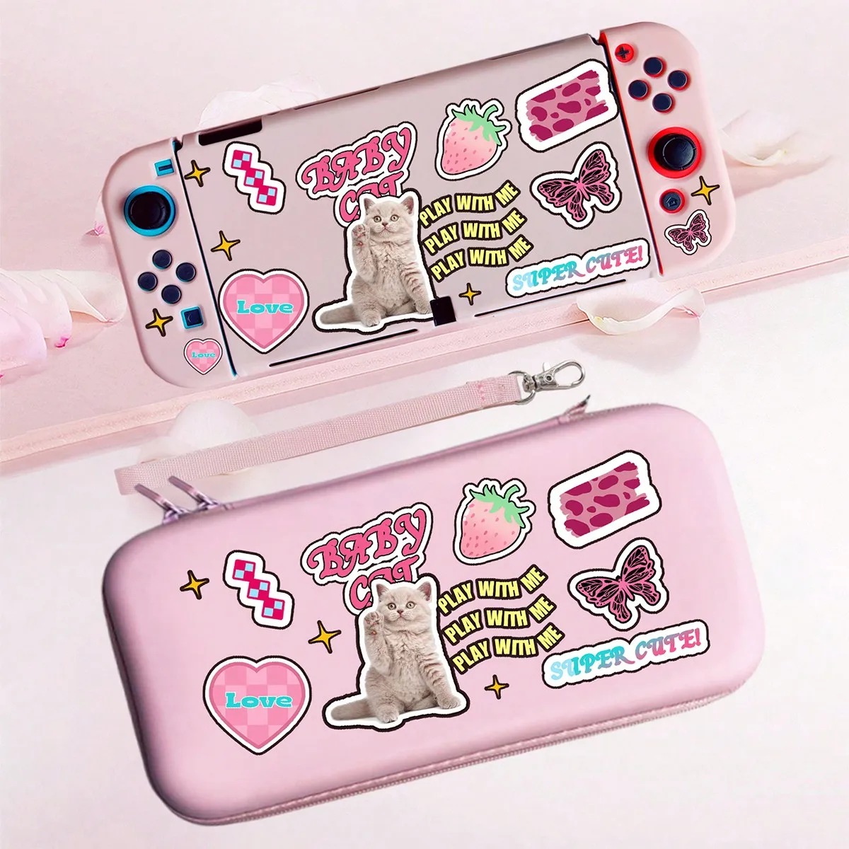 Креативный мультяшный защитный чехол для геймпада и сумка для переноски, совместимый с переключателем Oled для аксессуаров для консоли Switch OLED, 2 шт.
Креативный мультяшный защитный чехол для геймпада и сумка для переноски, совместимый с переключателем Oled для аксессуаров для консоли Switch OLED, 2 шт.