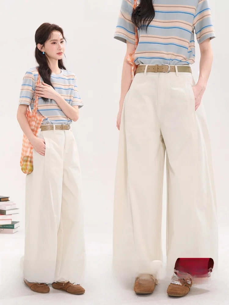 High Waist Straight Leg Cotton Casual Pants Women's High Waist Cuffed Washed Denim Spring Summer Fashion Casual Trousers
High Waist Straight Leg Cotton Casual Pants Women's High Waist Cuffed Washed Denim Spring Summer Fashion Casual Trousers