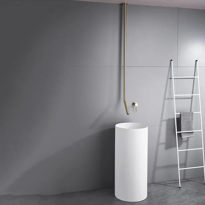 Hanging Ceiling Brushed Gold Bathroom Faucet Matt Black Bathroom Basin Sink Tap Water Drop Water Mixer
Hanging Ceiling Brushed Gold Bathroom Faucet Matt Black Bathroom Basin Sink Tap Water Drop Water Mixer