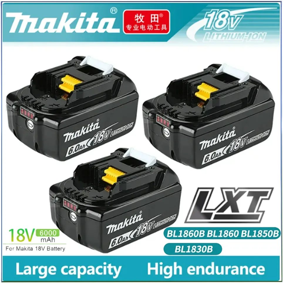 100% Оригинальный Makita6000mah перезаряжаемый аккумулятор для электроинструмента, сменный светодиодный Литий-ионный, 6,0 Ah 18V LXT BL1860BL1850 BL1830
100% Оригинальный Makita6000mah перезаряжаемый аккумулятор для электроинструмента, сменный светодиодный Литий-ионный, 6,0 Ah 18V LXT BL1860BL1850 BL1830