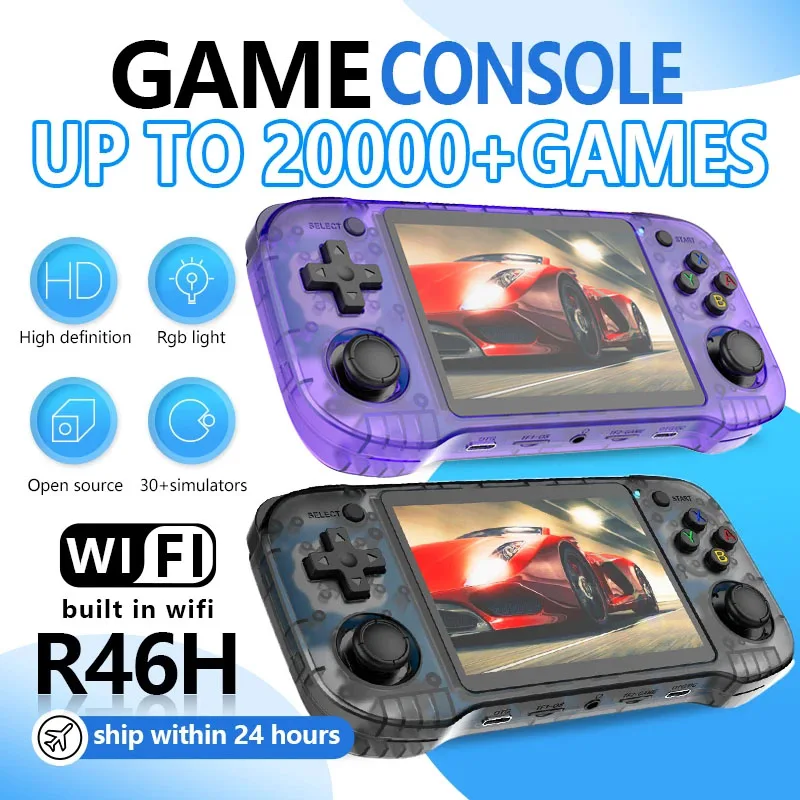 Портативная игровая консоль FUNKIDDY NEW R46H в стиле ретро, система Linux, 4,2-дюймовый IPS-экран, Wi-Fi, для двух игроков, портативная карманная игровая консоль R46S
Портативная игровая консоль FUNKIDDY NEW R46H в стиле ретро, система Linux, 4,2-дюймовый IPS-экран, Wi-Fi, для двух игроков, портативная карманная игровая консоль R46S